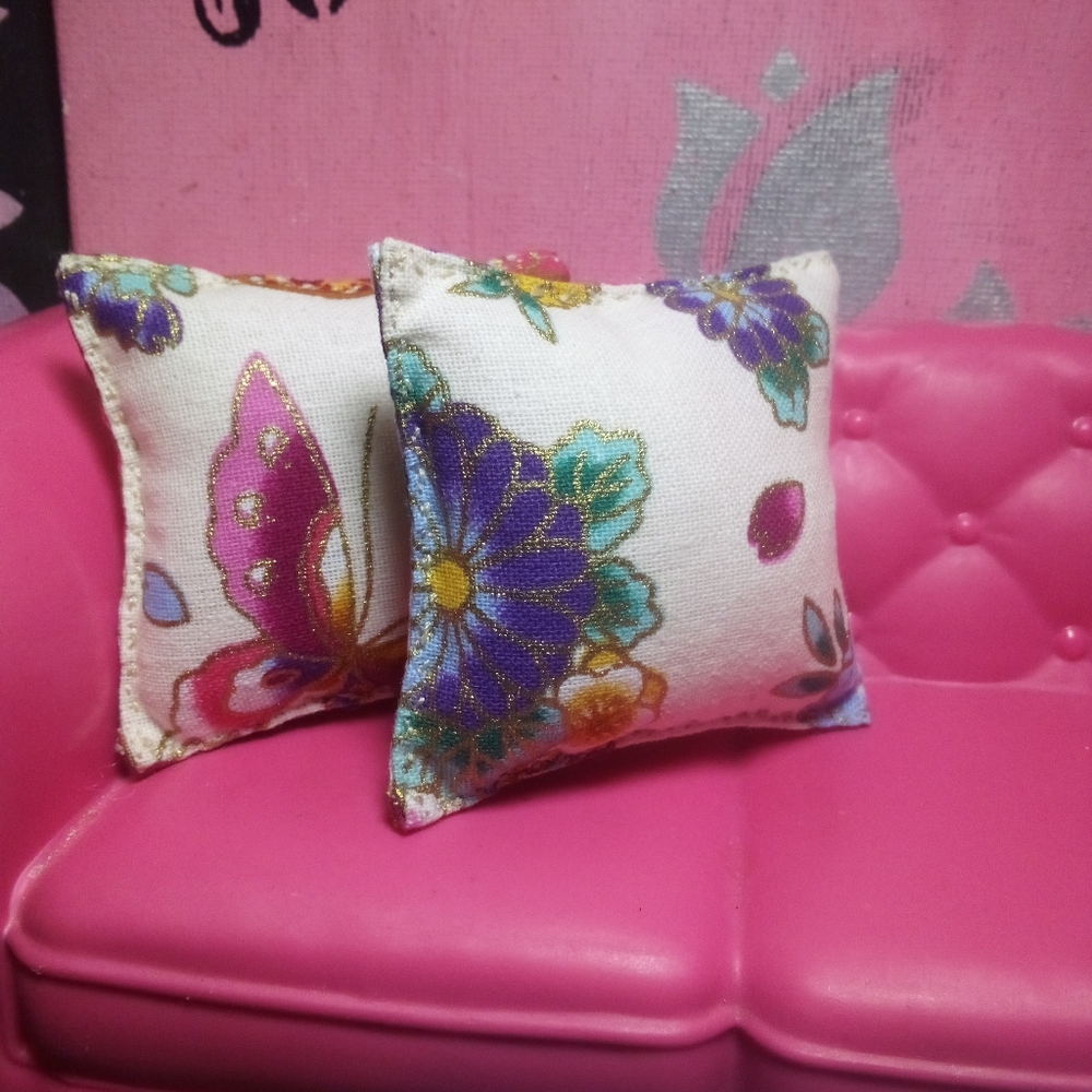 Dollhouse Decor Miniature Throw Pillows